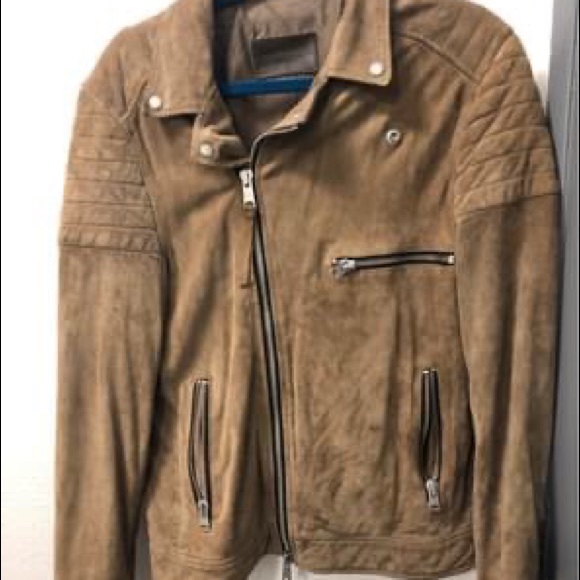 All Saints Suede Biker Jacket - Picture 2 of 5